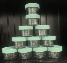 Sage Spoonfuls 11 Glass Storage Jars 2 oz Baby Food / Breast Milk Freezer Safe