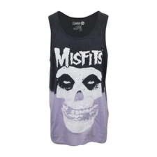 MISFITS LOGO SKULL MENS TWO TONE  TANK TOP