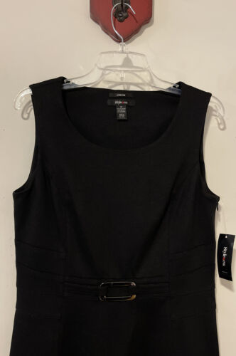 Style Co Womens Size 10 Black Sleeveless Knee-Length Fit & Flare Dress NWT!A3459 - Picture 3 of 9