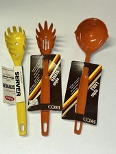 Lot Of 3 NEW Foley Nylon Slotted & Solid Serving Spoon EKCO Nylon Ladle Server