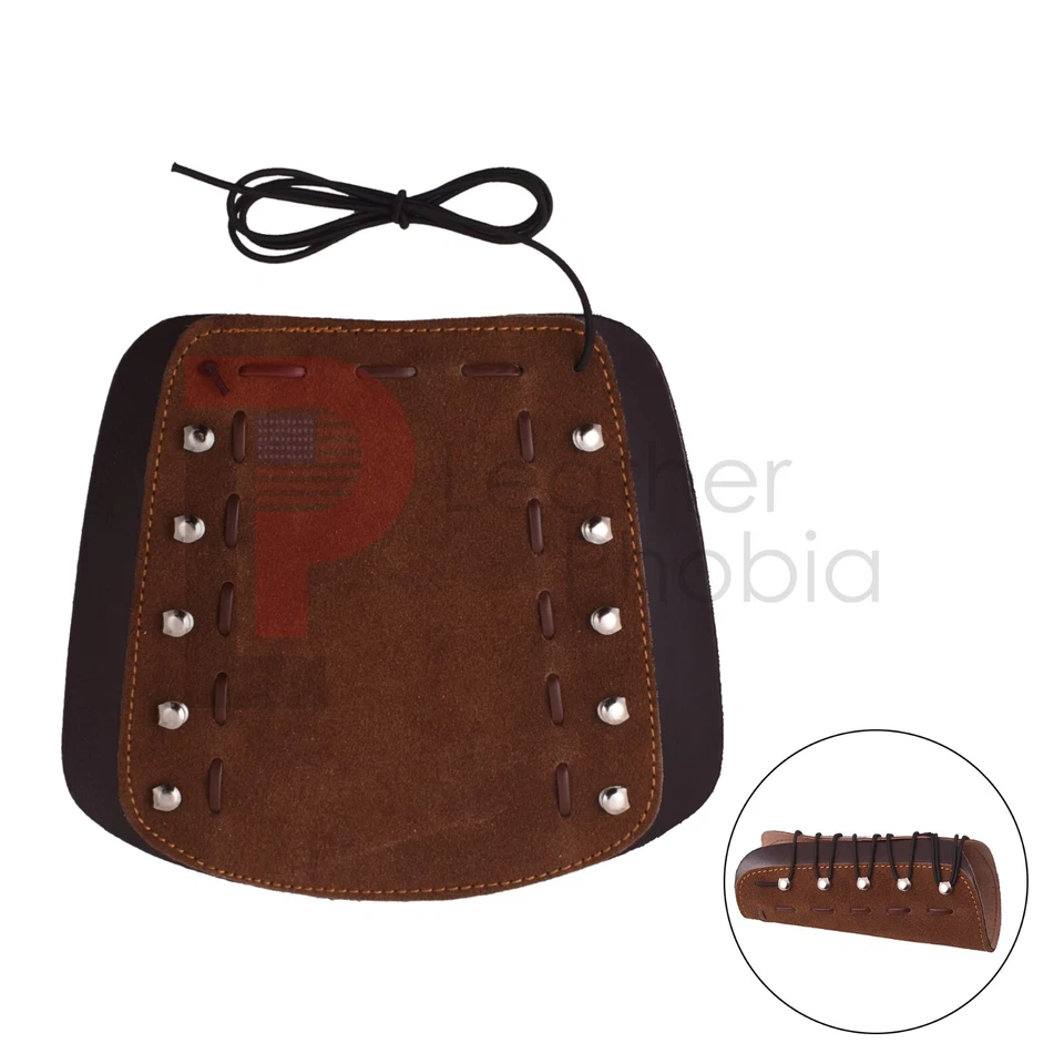 Traditional Archery Leather Arm Guard Forearm Protecting Gear Hunting Arm Gear - Image 2 of 4