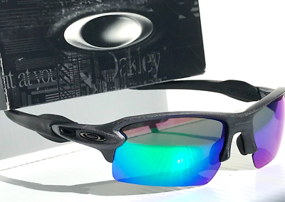 NEW Oakley FLAK 2.0 Steel Grey POLARIZED Galaxy Jade Lens Sunglass