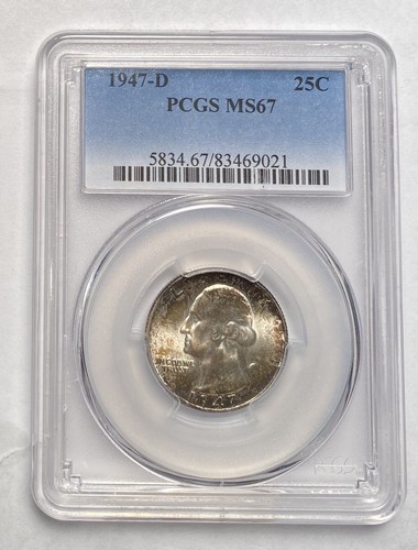 Quarter Dollars Silbermünze 1947 D PCGS MS-67