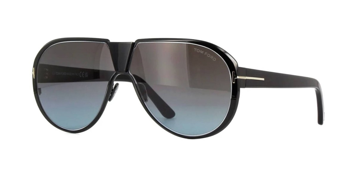 Tom Ford VINCENZO FT 1072 Black/Grey Shaded (01B) Sunglasses | eBay