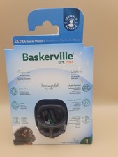 Baskerville Ultra Muzzle for Dogs - Size 1 - Adjustable  Comfortable - New