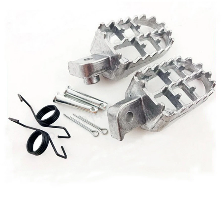 1 Pair Aluminum Motorcycle Motocross Wide Fat Foot Pegs Footrest Footpegs Pedal — 第 2/4 张图片