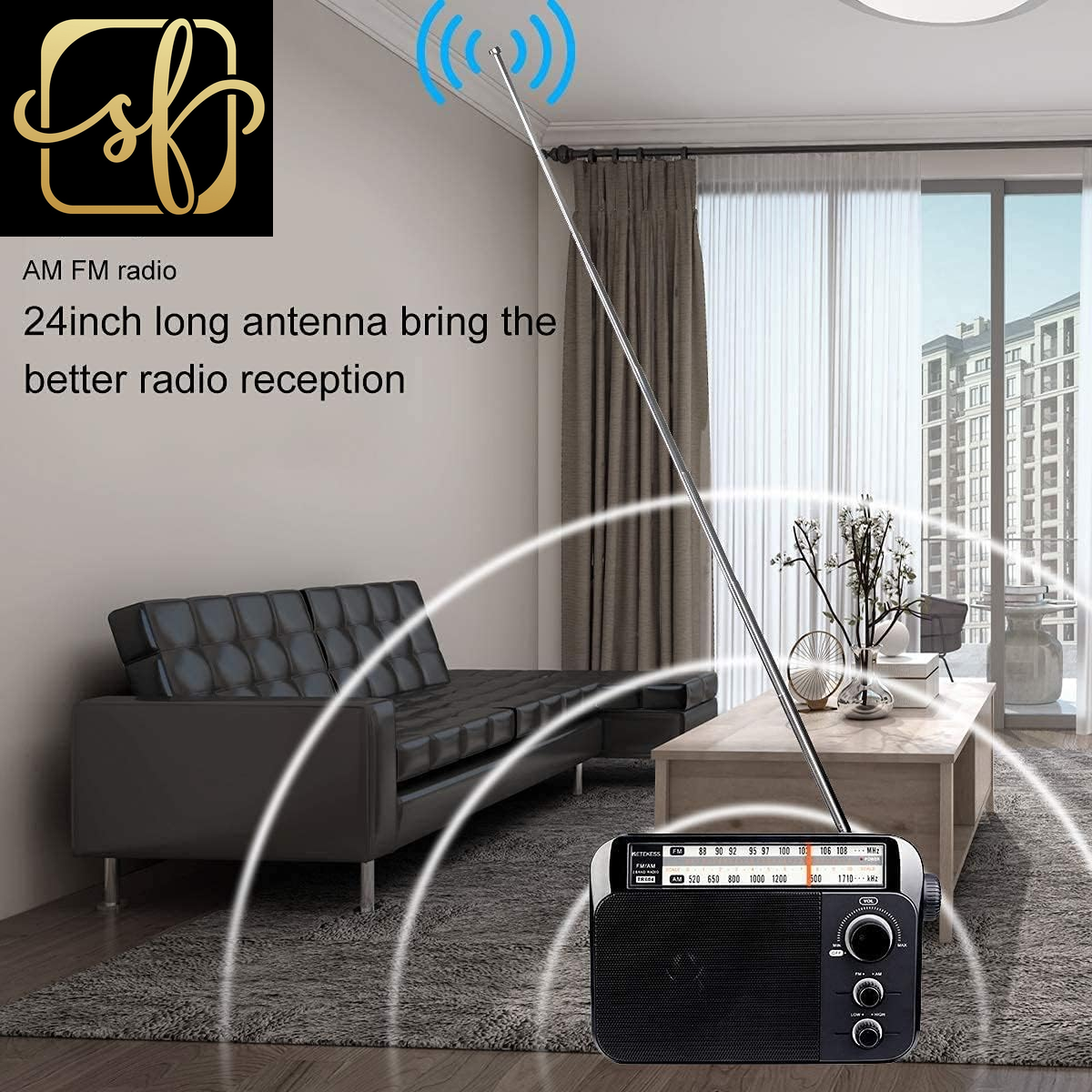 TR604 AM FM Radio, Battery Operated Radio Portable, AM FM Radio Plug in ...