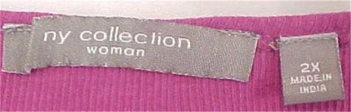 NY Collection Woman Tank Top Size 2X Rose Pink Silver Hot Pink Beads New w Tags - Picture 4 of 4