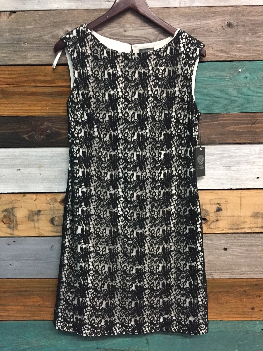 Vince camuto black clearance and white dress