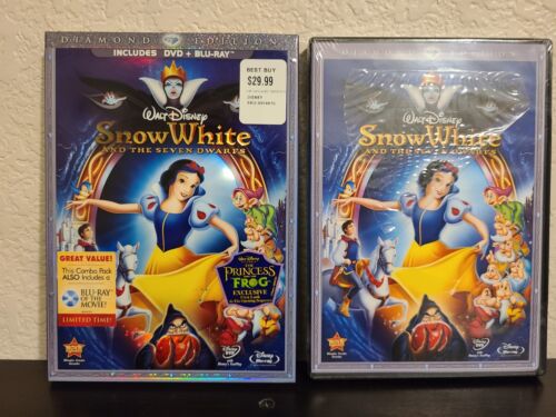 Snow White and the Seven Dwarfs BLURAY +DVD 2009 DIAMOND DISNEY 3 DISC COMBO PAK - Picture 3 of 5
