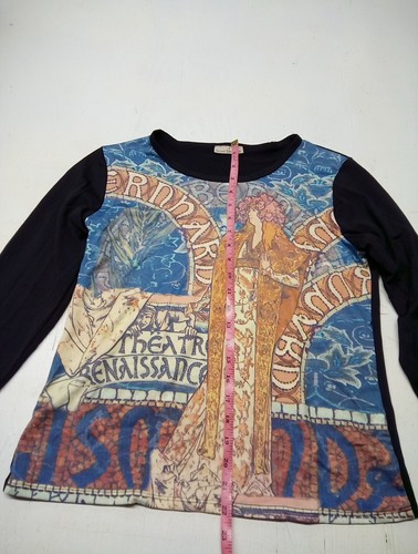 Susan Lawrence Renaissance Theme Long Sleeve Top Size Large. - Picture 2 of 5