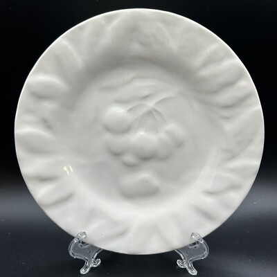Vintage St. Clement France Faience Orange Blossom Plate, 8.5
