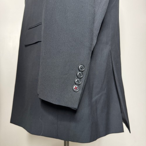 Fubu Collection Mens Suit Set Pinstripe 3 Piece Black Size 50L 44W - Picture 3 of 12