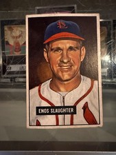 1951 BOWMAN #58 ENOS SLAUGHTER ST. LOUIS CARDINALS BASEBALL CARD VG