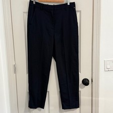 Tommy Hilfiger Dress Pants Womens 12 Navy Blue Flat Front Professional Office