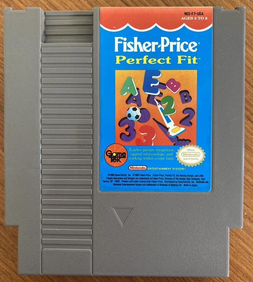 NES ~ FISHER PRICE PERFECT FIT ~ Nintendo NES-F7-USA Game Cart + Manual NTSC - Image 2 of 4