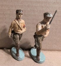 Two Elastolin Toy Brownshirt German Soldiers