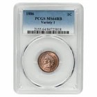 1886 Indian Head Cent 1C Variety 1 PCGS MS 64 RB