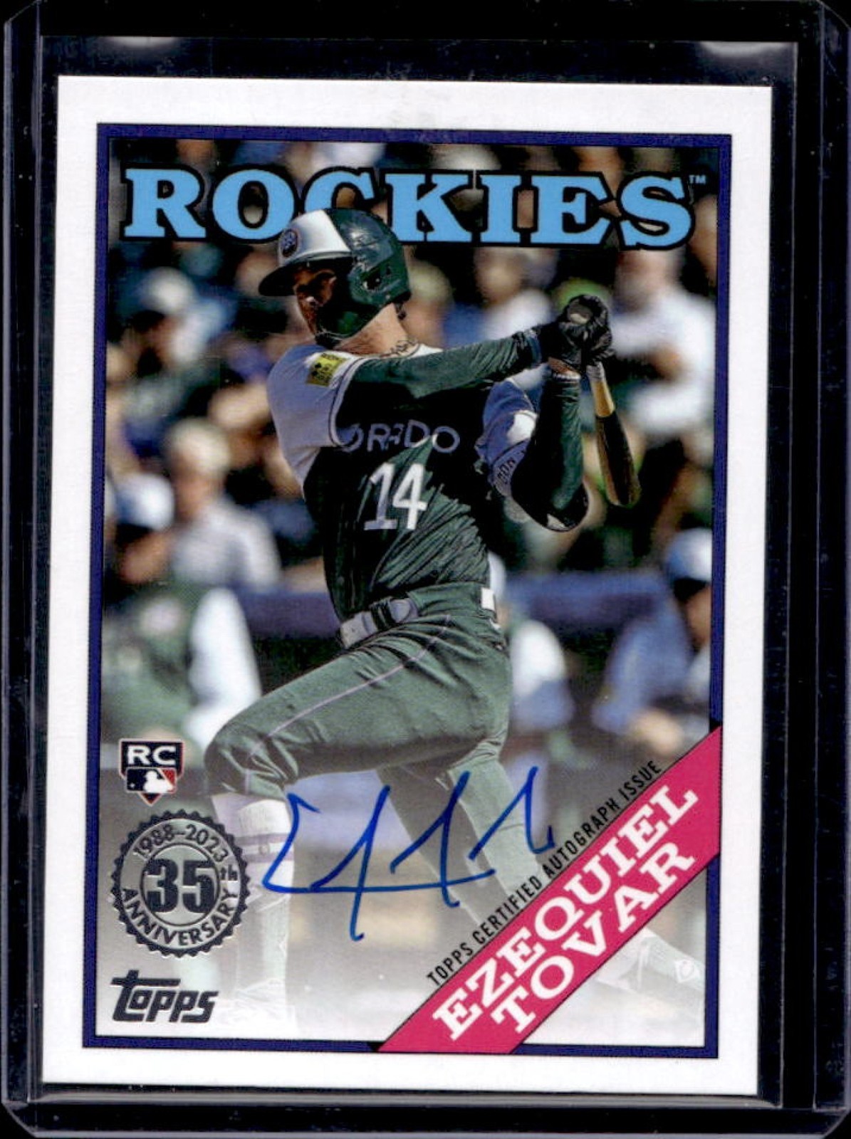 2023 Topps Update Ezequiel Tovar 1988 35th Anniversary Auto RC #88BAU-ET