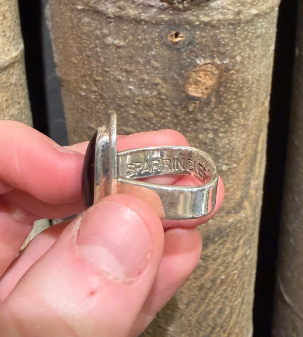 Handcrafted Solid 925 Sterling Silver Ring with O… - image 3