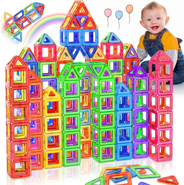 Magnetische Bausteine, Magnetspielzeug Magneten Kinder 3 Jahren, Magnetbausteine-image