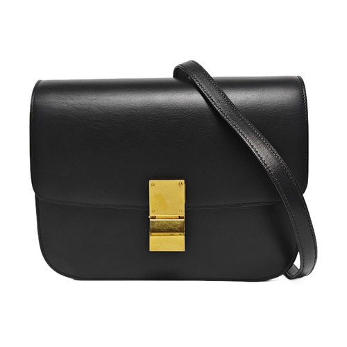 CELINE CLASSIC BOX Crossbody bags Leather Black Free Shipping | Duties Paid