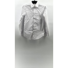 APPAMAN Boy's White Solid Button-Up Long Sleeve Shirt SZ 12