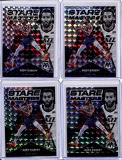 (4) Lot 2021-22 Panini Mosaic Rudy Gobert Mosaic Prizm Stare Masters #20 Jazz