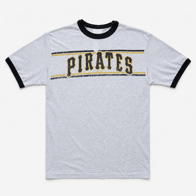 Pittsburgh Pirates Majestic T-Shirt Herren Kurzarm MLB Grau M Fits S
