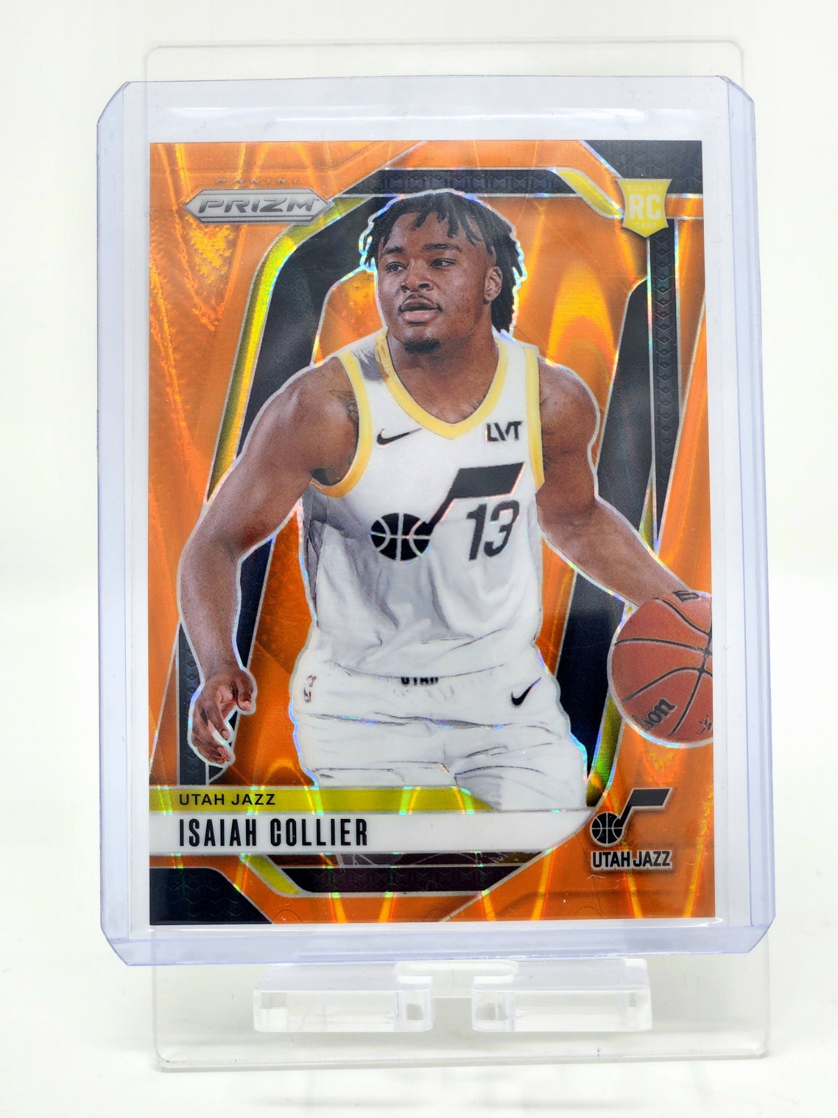 2024-25 Panini Prizm Isaiah Collier #227 RC Rookie Orange Seismic /199