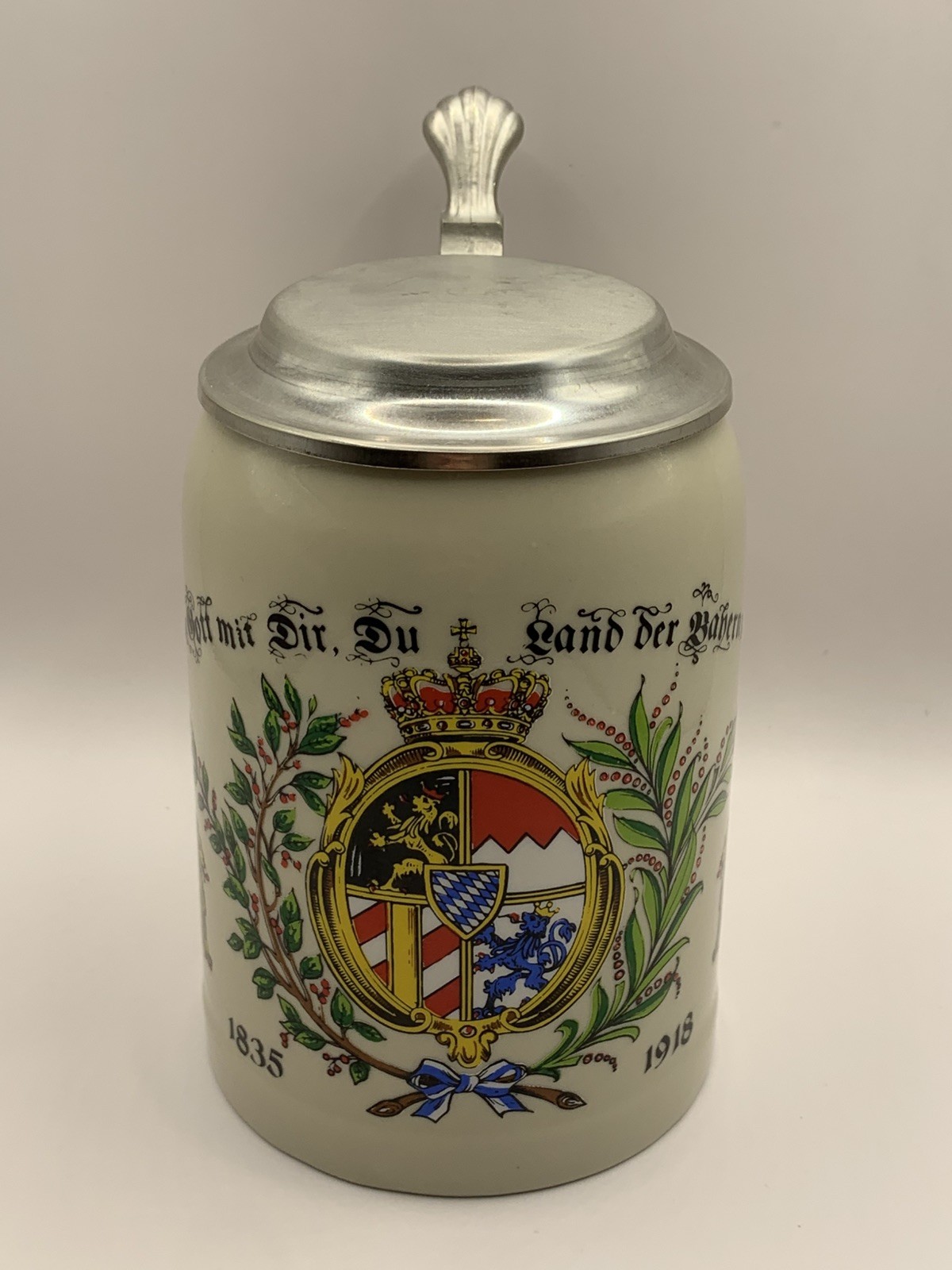 Vintage German Lidded Beer Stein GERZ Germany