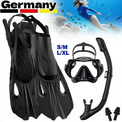 SCHNORCHELSET SCHNORCHELN SET MIT SCHNORCHEL TAUCHERBRILLE FLOSSEN ERWACHSENE