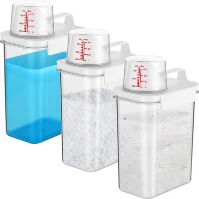 3 PCS Liquid Laundry Detergent Dispensers, 61oz Laundry Bead Dispenser, Clear...