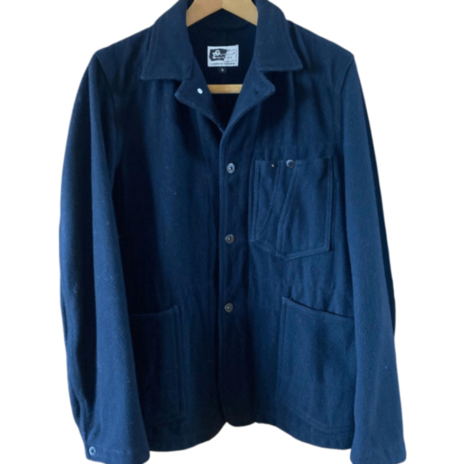 Engineered Garments Navy Wool Coverall S Made in … - image 1