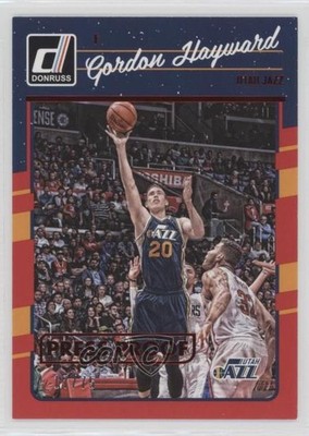 2016-17 Panini Donruss Press Proof Red 17/75 Gordon Hayward #52 0k4