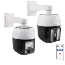 Solar Powered Dummy Fake Camera with Light Security Camera 360 Degree Rotating