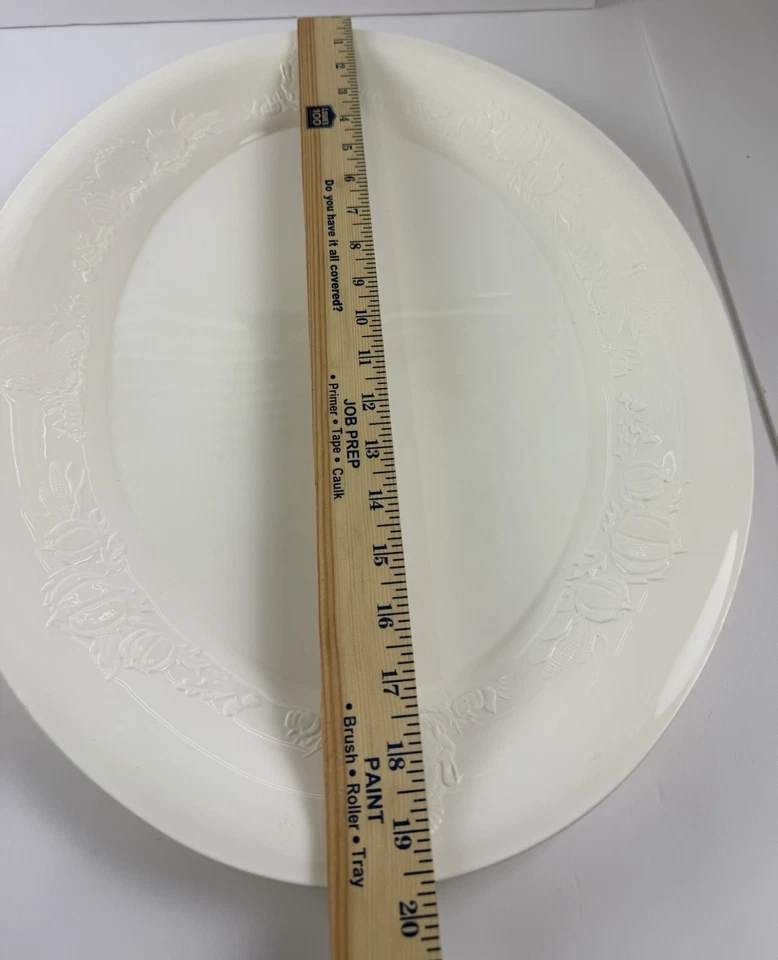 Oval Turkey White Acrylic Plastic Serving Dish Tray 19 1/2 X 15 - Image 3 of 4