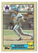 1987 Topps Baseball Danny Tartabull All-Star Rookie Card #476 Seattle Mariners. rookie card picture