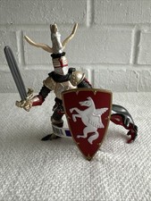 Papo Armored Medieval Knight 4" Toy Figure Red Crested Shield Sword w/tag