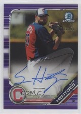 2019 Bowman Chrome Prospects Purple Refractor /250 Sam Hentges Auto 06z2