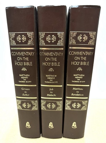 Commentary on the Holy Bible Books 1979 Matthew Henry & Thomas Scott 3 Volumes