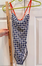 Womens One-Piece Nike Swimsuit Blue/White wit...