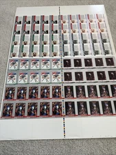 1990 NFL Pro Set Super Bowl XXIV NFL Uncut Sheet