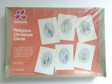 Vintage LeeWards Religious Christmas Card Craft Kit 6 Cards 35-70058 Sealed