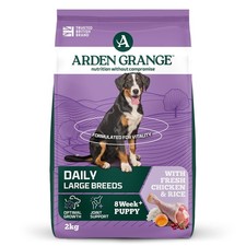 Arden Grange Puppy / Junior Large Breed Chicken & Rice Dry Dog Food 2kg 8.00 per kilo