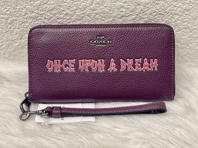 NWT Disney Coach Long Zip Around Wallet Once Upon A Dream Sleeping