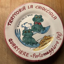 Piatto Buon Ricordo Chiocciola  Portomaggiore Risotto Rane 2001 Presentazione