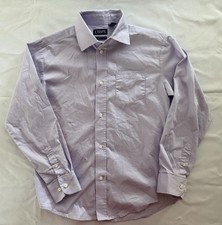 Chaps Boys Lilac Stretch Button Down Pastel Size Medium 10/12 Dress Shirt School