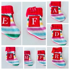 You Pick! Target Wondershop Stripe Monogram Christmas Stockings A D E F J M P R