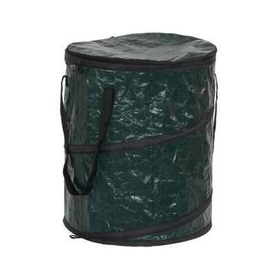 Household Essentials Pop Up Hamper, Camping Trash 13 Gallon, Green 